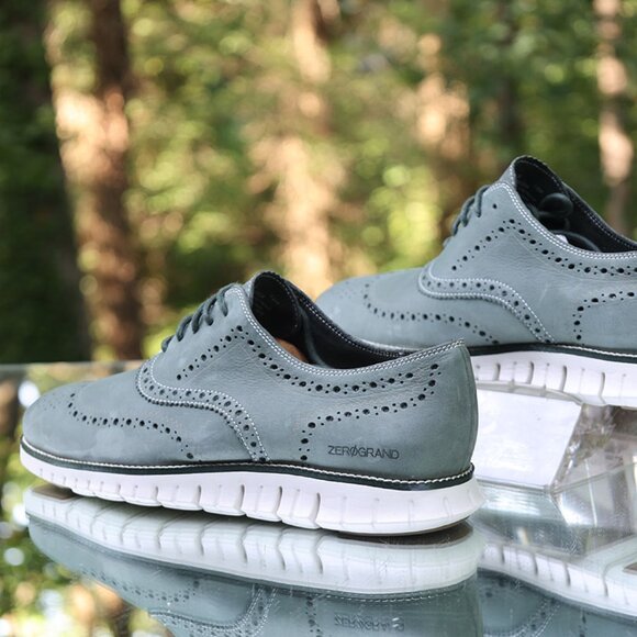 Cole Haan ZeroGrand Wingtip Oxford Pine Green - Picture 11 of 12